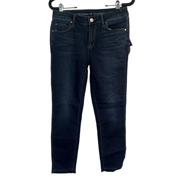 Articles Of Society Denim - Articles of Society Katie Skinny Crop Helsinki Blue Distressed Size 27